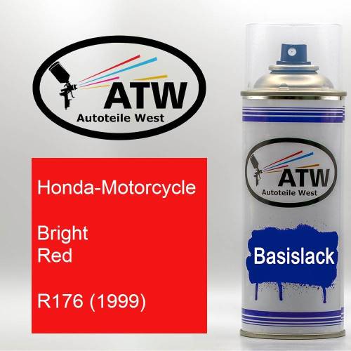 Honda-Motorcycle, Bright Red, R176 (1999): 400ml Sprühdose, von ATW Autoteile West.